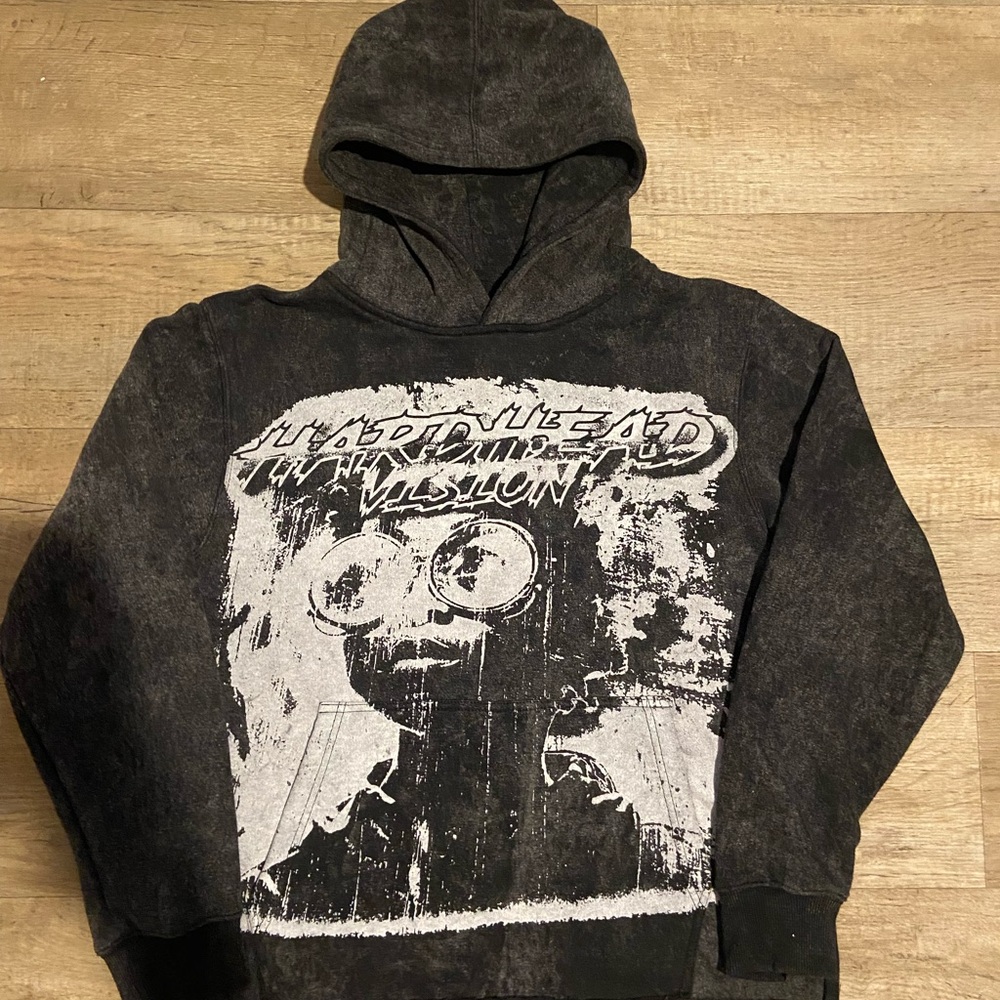 Black and Grey Streetwear Hoodie Size Large.